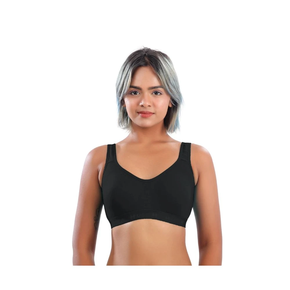 Women's Sports Bra | Non-Padded Non-Wired Full Coverage Bra | Comfortable Gym & Yoga Activewear