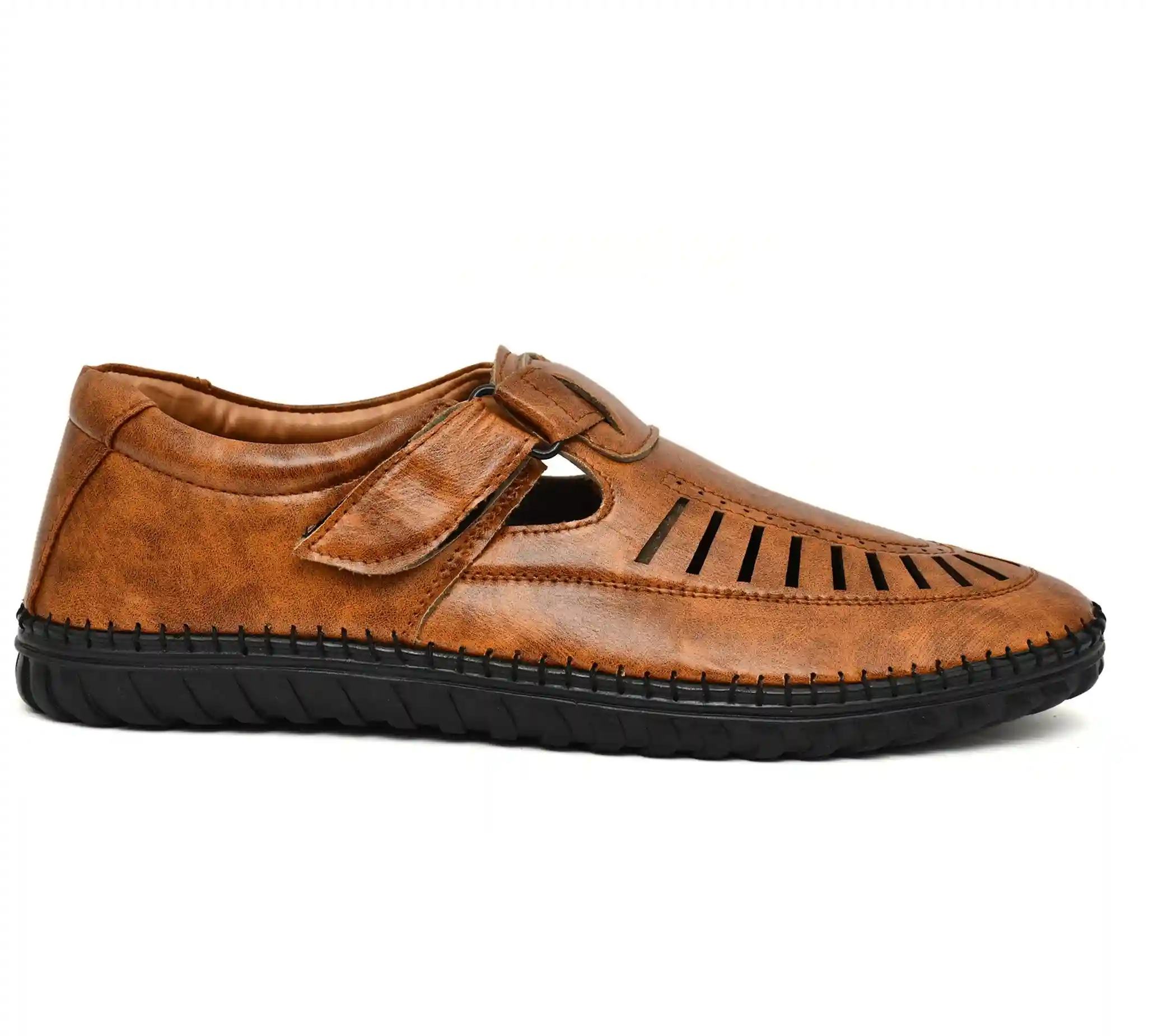 WUGO Latest Fabulous Men Sandals | Roman Sandals/Outdoor Sandal For Men's & Boys-105-Sandal-TAN