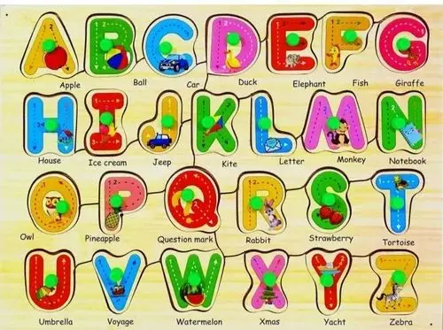 Educational Toys for Kids for Play&Fun Games English Alphabets Matching Puzzles Board Games