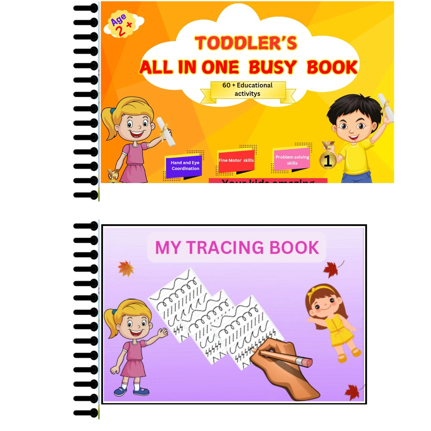 ALL IN ONE AND PATTERN BUSY BOOKS
