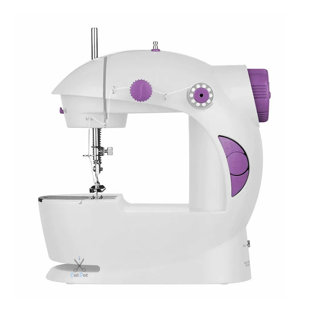 CUTDOT | Portable Mini Sewing Machine for Home Tailoring Use, Compact Sewing Machine with Power AC Adapter, Foot Pedal & Battery Option smart | Pack of 1
