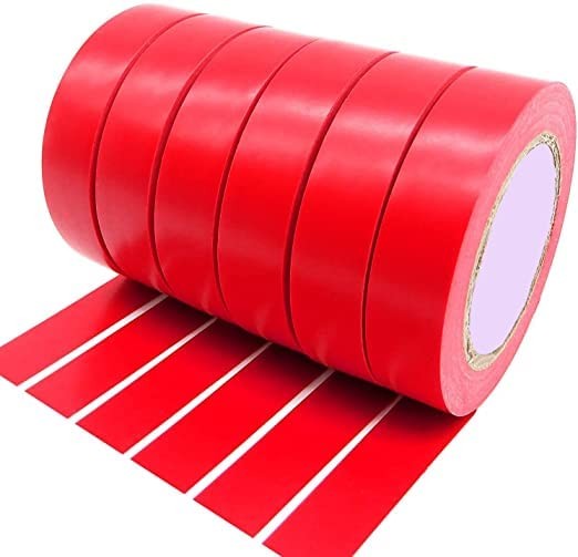 NV THULIGAL Self Adhesive PVC Electrical Insulation Tape RED 5 NOS (16mmx7mx0.125mm) - RED TAPE 5 NOS