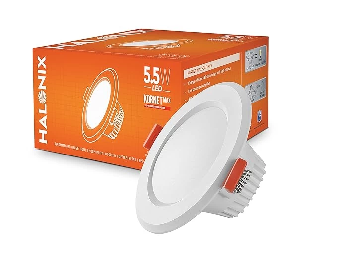 Halonix Kornet 5.5w Led Downlighter - Cool White - Recessed Ceiling Light