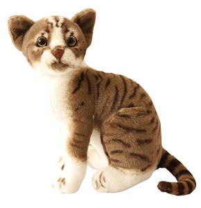 Stunning Standing Cat Soft Toy for Babies - Pack of 1 - 30 cm  (Brown)