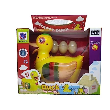 Nathan’s Global Egg Laying Duck Toy with Real Dance Action and Music Flashing Lights for Kids Boys & Girls