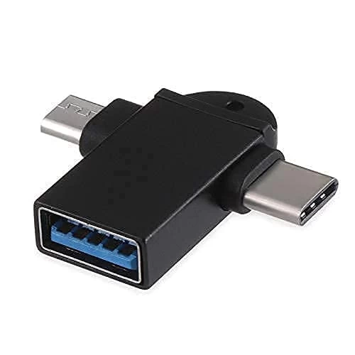 2-in-1 OTG Adapter - USB & Micro-USB Connector for Smartphones & Tablets