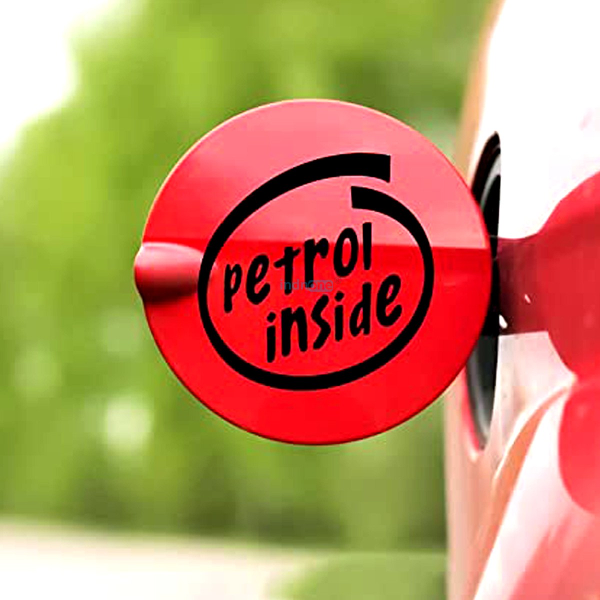 indnone®  Petrol Inside Logo Sticker for Car. Car Sticker Stylish Fuel Lid | Black Color Standard Size