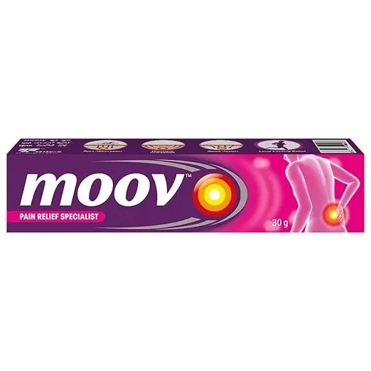 Moov Fast Pain Relief Cream - 30g | Suitable for Back Pain, Muscle Pain, Joint Pain, Knee Pain | 100% Ayurvedic Formula | Suitable for Sports & Gym related injuries