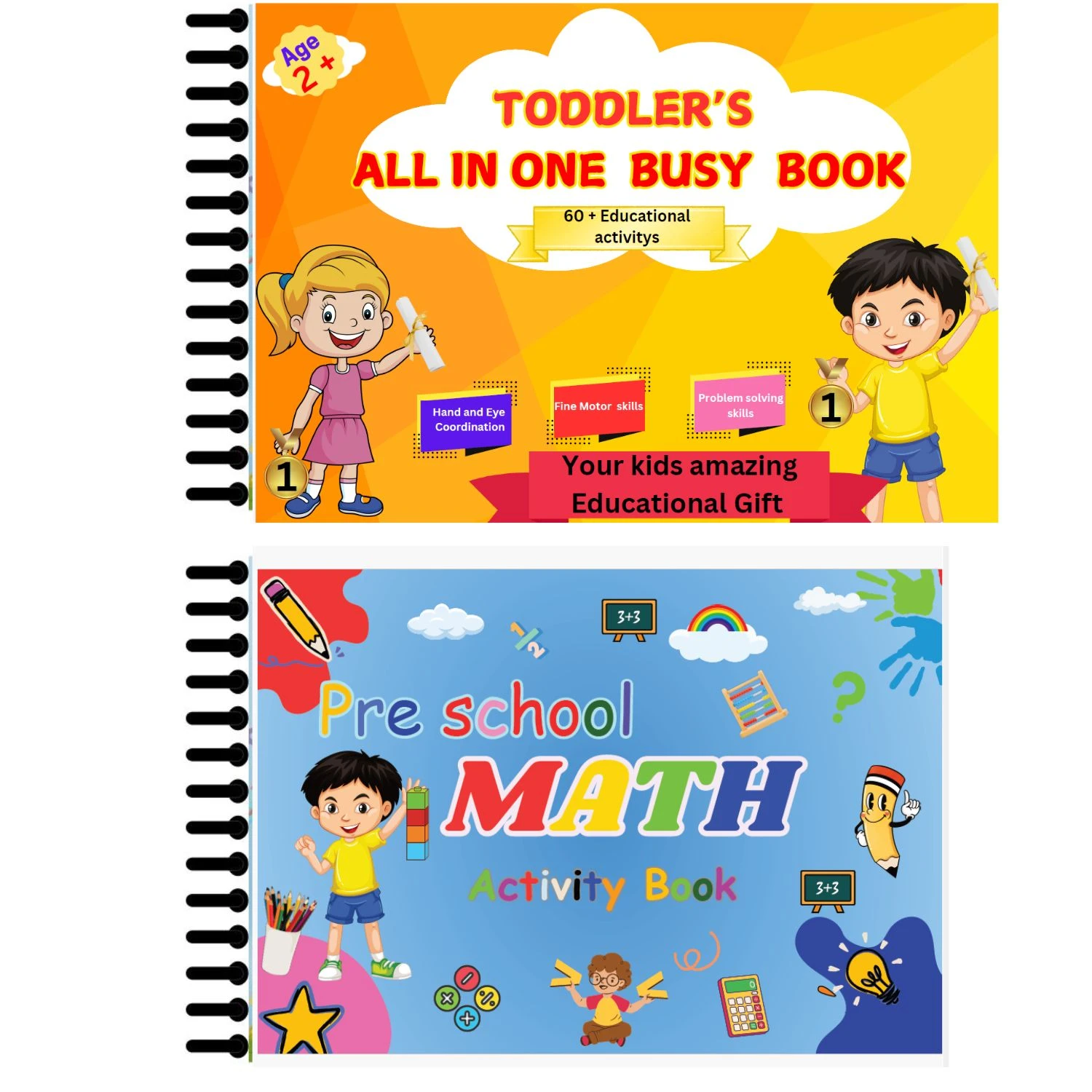 ALL IN ONE AND MATHS BUSY BOOKS