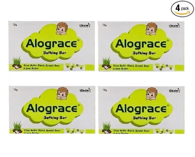 Alograce Bathing Bar - 75gm Pack Of 4