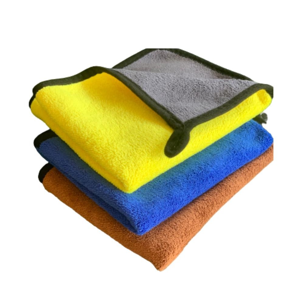 Premium Double-Sided Microfiber Cloth - Ultra Absorbent Cleaning for Sparkling Surfaces (Pack of 3)