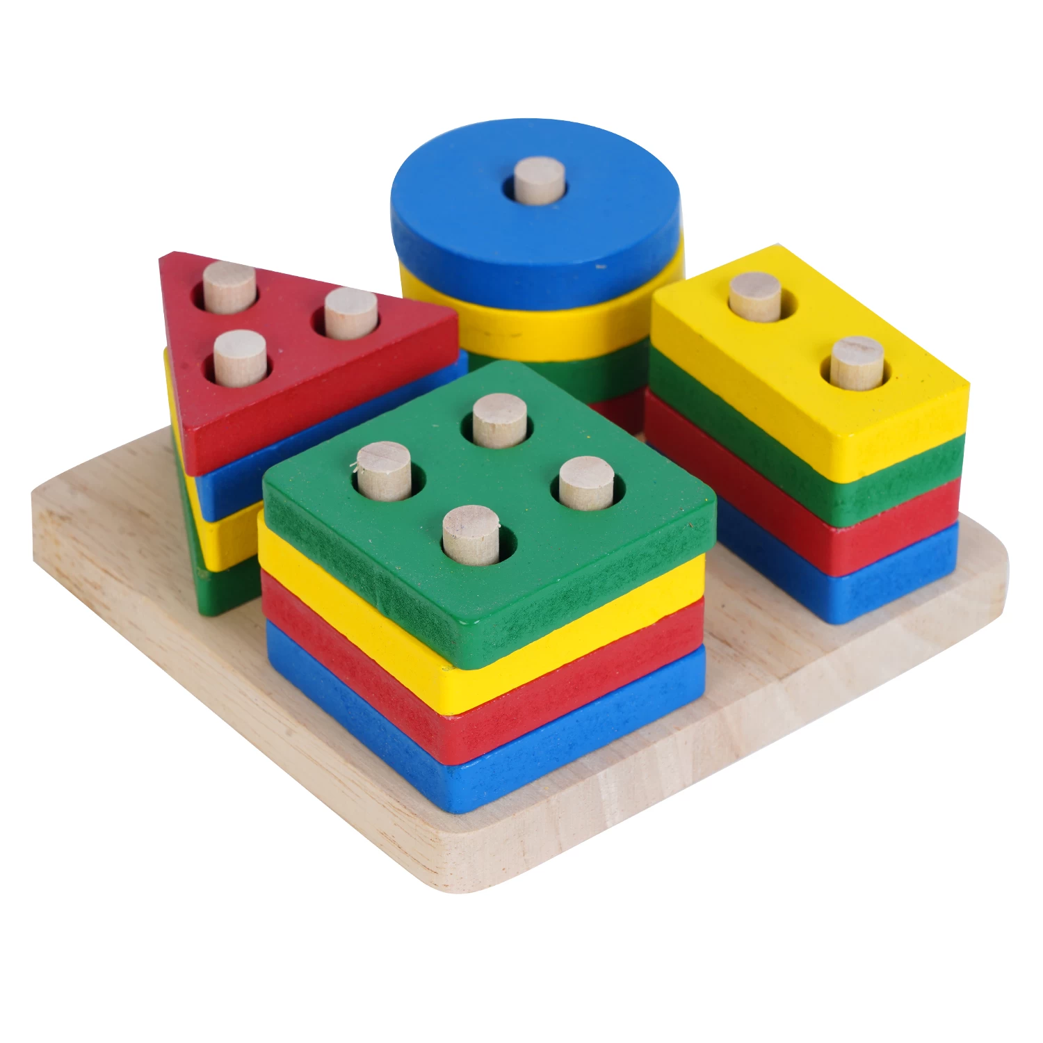 Wooden Geometric Colour Recognition Shape Sorters Toys for Kids