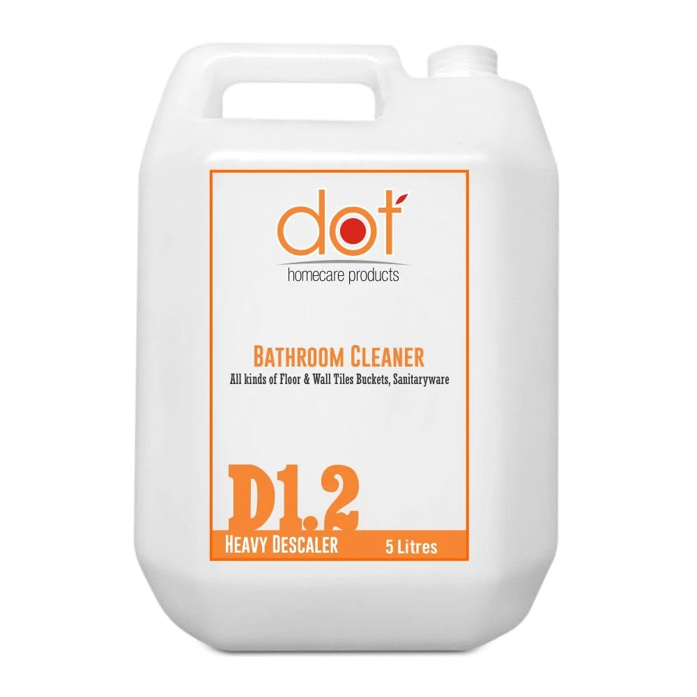 DOT Bathroom Descaler, Heavy 5 Litres, Remove heavy salt stains, hard water marks, lime scale, calcium, soap scum, mold, rust and fungus - Stronger than DOT Descaler D1