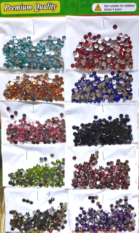 Kundans Beads or Kundan Stone or Rhinestone for Art & Craft, Jewellery Making, Bangles, Embroidery & DIY Works (Round Beads)