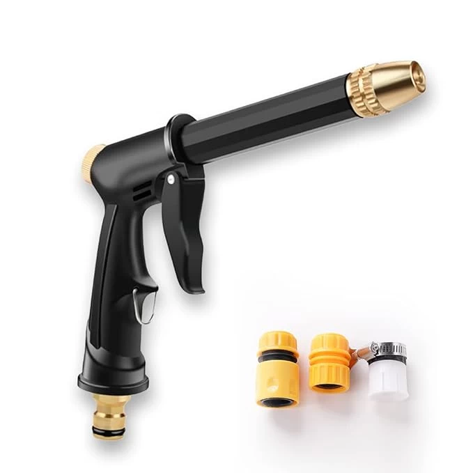 Multi-Purpose Spray Gun: Brass Nozzle with Adjustable Spray Patterns