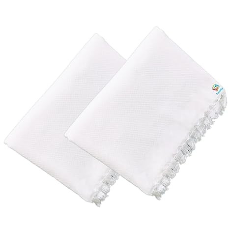 Fassify® 100% Pure Cotton Jacquard PREMIUM ULTRA SOFT WHITE BATH TOWEL for Men, Women and Kids Size: 30x60inch; 400gsm; Suitable for Bath, Hair, Travel, Hotel, Spa, Gym, Yoga, Saloon, Sports. Pack of 