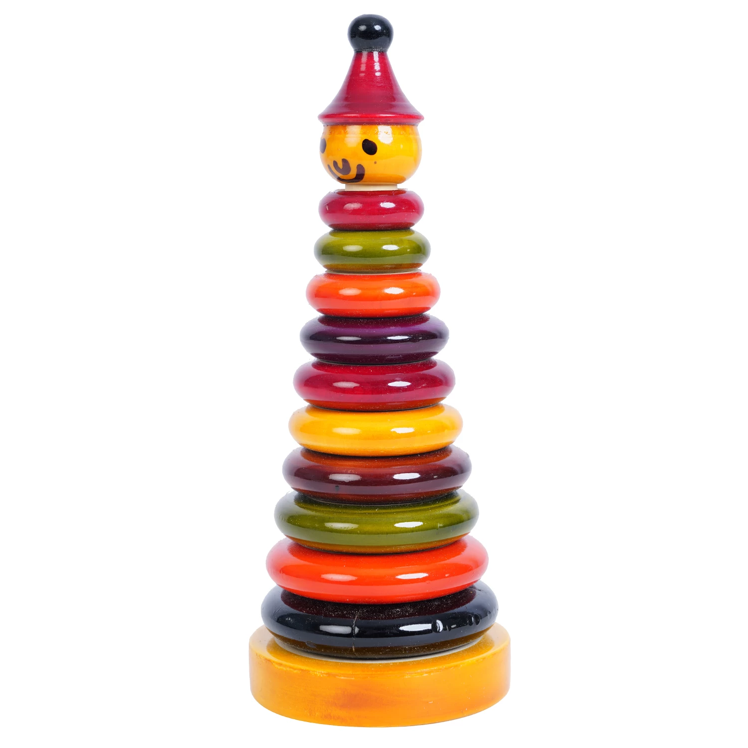 Wooden Stacking Ring Tower Toys for 2+ Year Old Boy Toddler Activity Toys, Multicolour