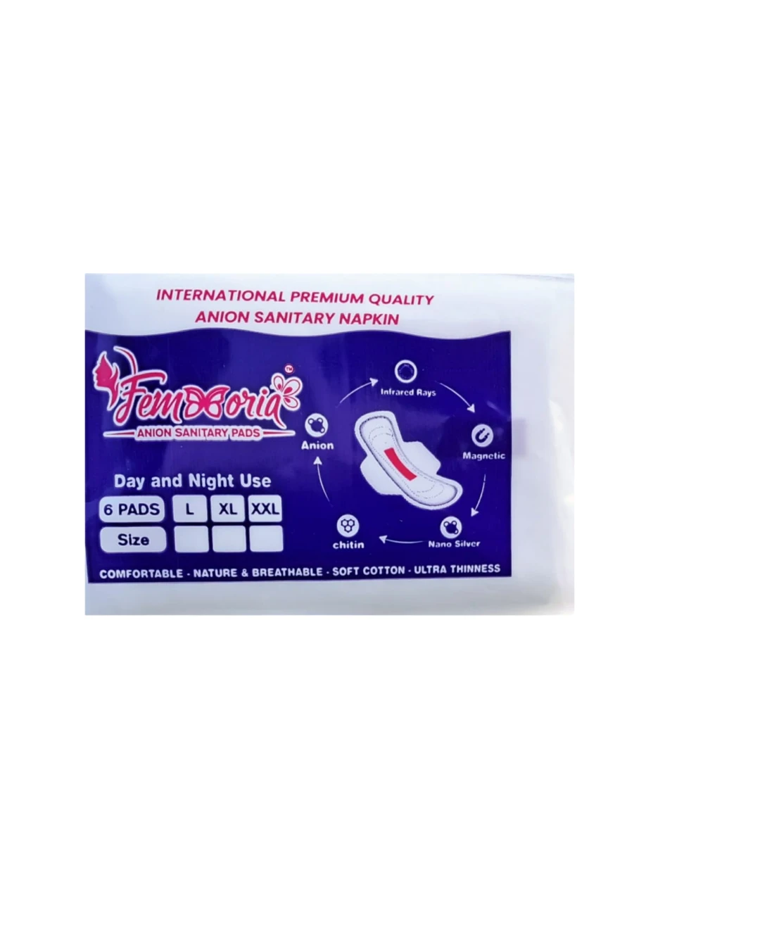 Green Wave Femhoria Anion sanitary napkin (Pack of 1, XL -290mm)