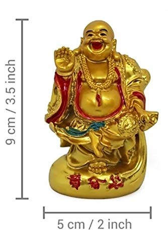 Laughing Buddha Blessings Good Luck/Blessing GUBERAN 9CM HEIGHT
