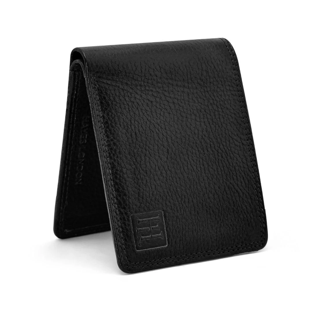 HAYES LONDON Genuine Leather Wallet for Men, Original Wallet with RFID Blocking, Bifold Purse with 8 Compartments