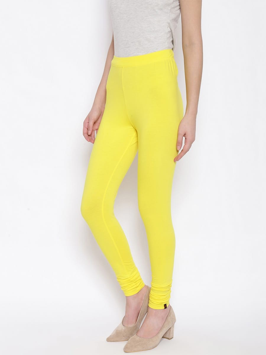 MM Style- Women's 4-Way Stretch Leggings for Every Occasion (Yellow)