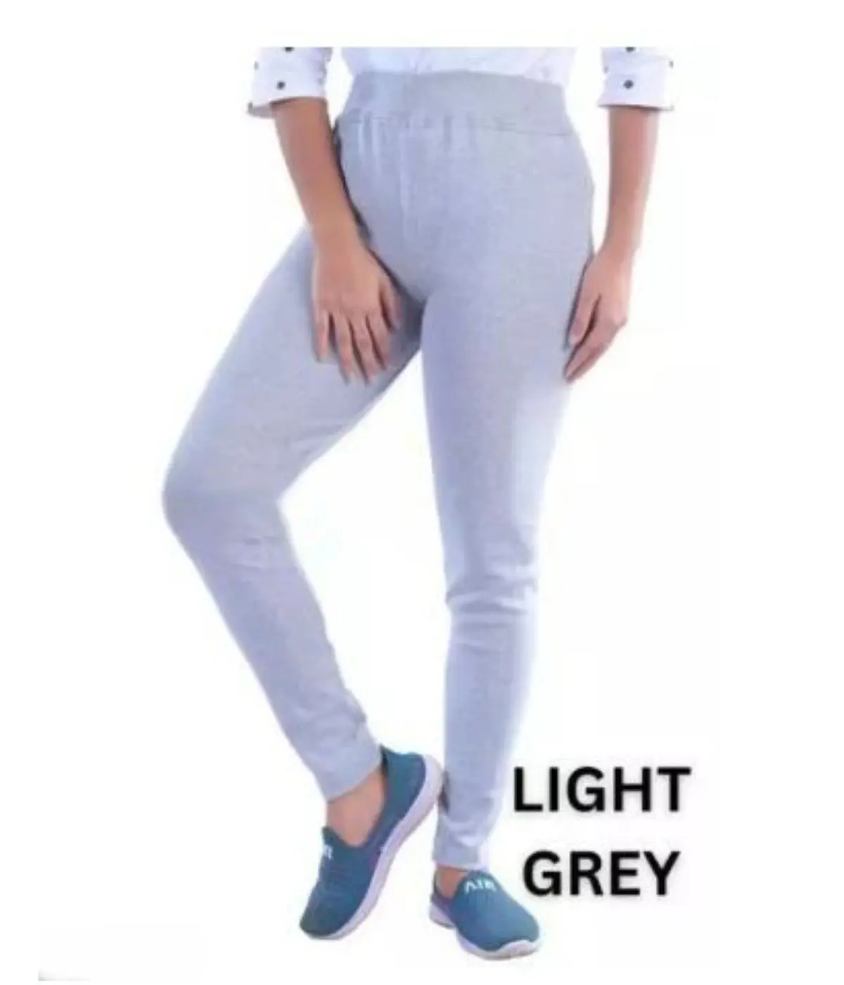 Jegging for women plain light grey