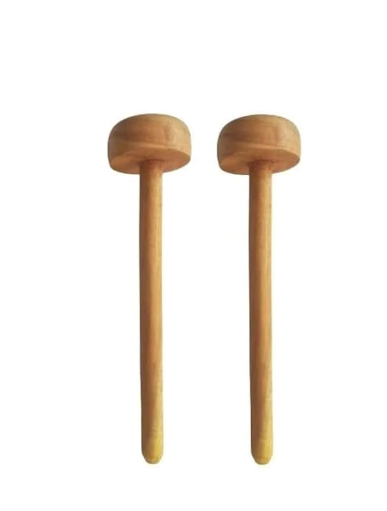 Arembi Wooden Smasher - Pack of 2- Pappu Gutti - Wooden Churner - Stomper - Pounder - (1 Piece) Wooden Hand Masher/Ravi/Pappugutthi/Paruppu Mathu (Dal/Lassi Ghotni)
