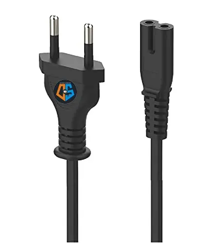 DS COMPUTERS 1.5M 2-pin Universal Replacement AC Power Cord Cable Wire - 1.5 Meters Long, 2-Pin Connector, Durable and Flexible