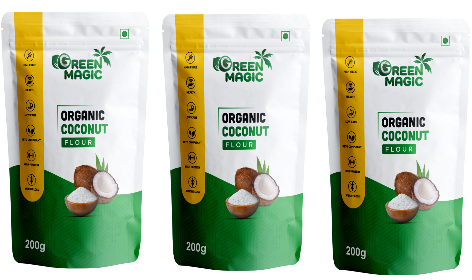 Green Magic Coconut flour (pack 3)