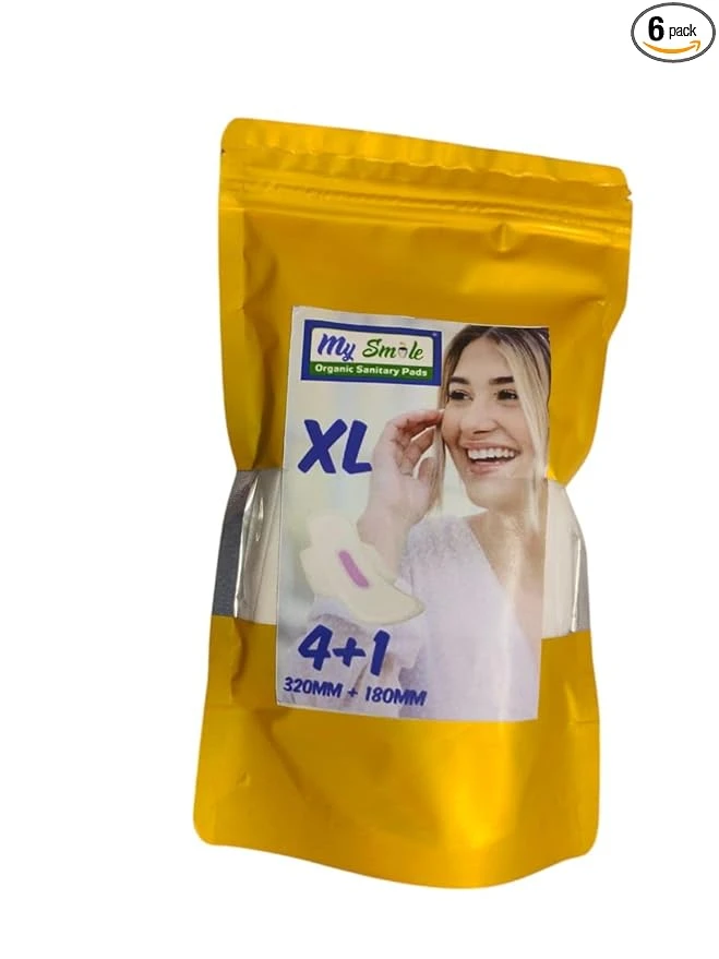 organic sanitary pads for women 4 NOS XL (320 mm)+1 NOS P.L pack of 1]