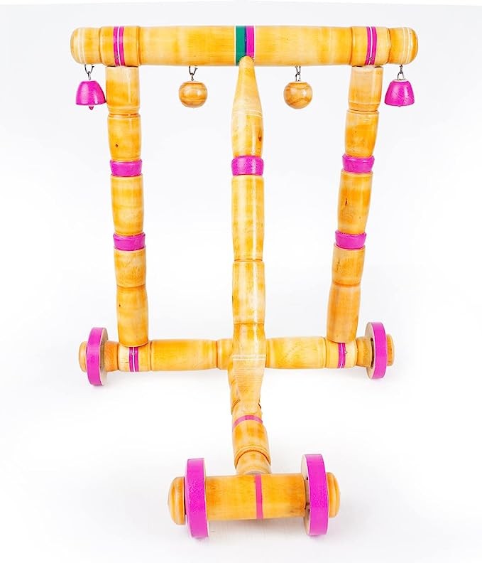 SGNS Traditional Handmade Wooden Activity Baby Walker nadavandi for Kids Toddlers – Push Walker for Baby
