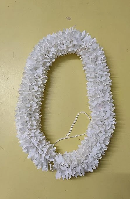 Arembi -Gajra Artificial Flower Hair Accessories for Women & Girls -white 32 cm- pack of 2