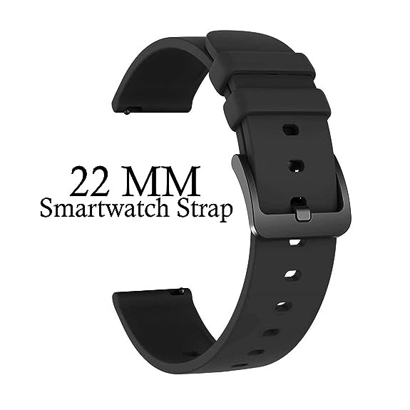 SKARSH TRADE silicon premium strap 22.mm with black buckle for All type of Smart watches