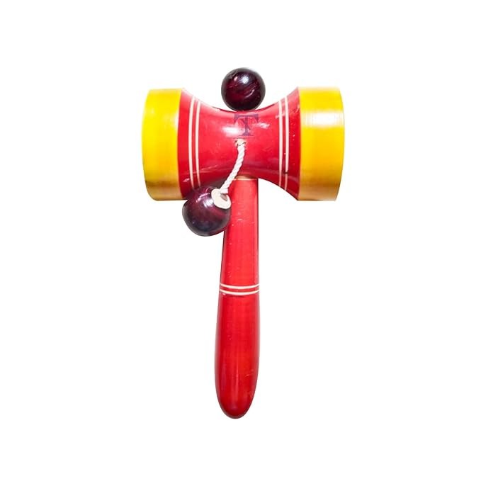 Nimalan's toys Colourful Wooden Baby Rattle Toy - Hand Crafted