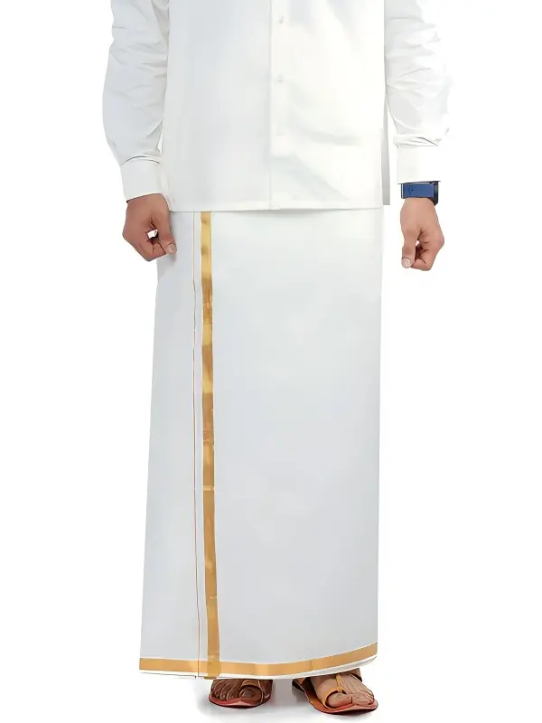 Famuzz men pure cotton dhoti