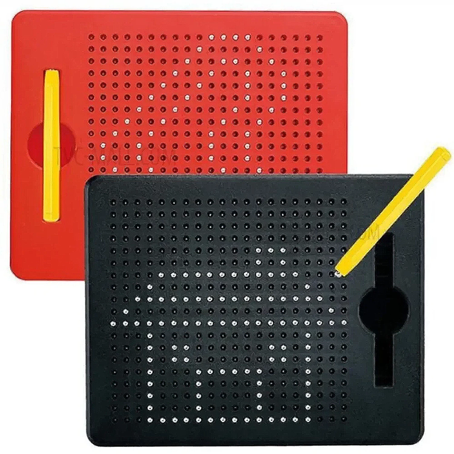 Magnetic Drawing Board Magnetic Pads-Erasable Magna Doodle Writing Drawing Pad for Kids, Plastic-Pack of Pen & 10 Pattern Cards (Magnetic Pad 380 Balls), Multicolor