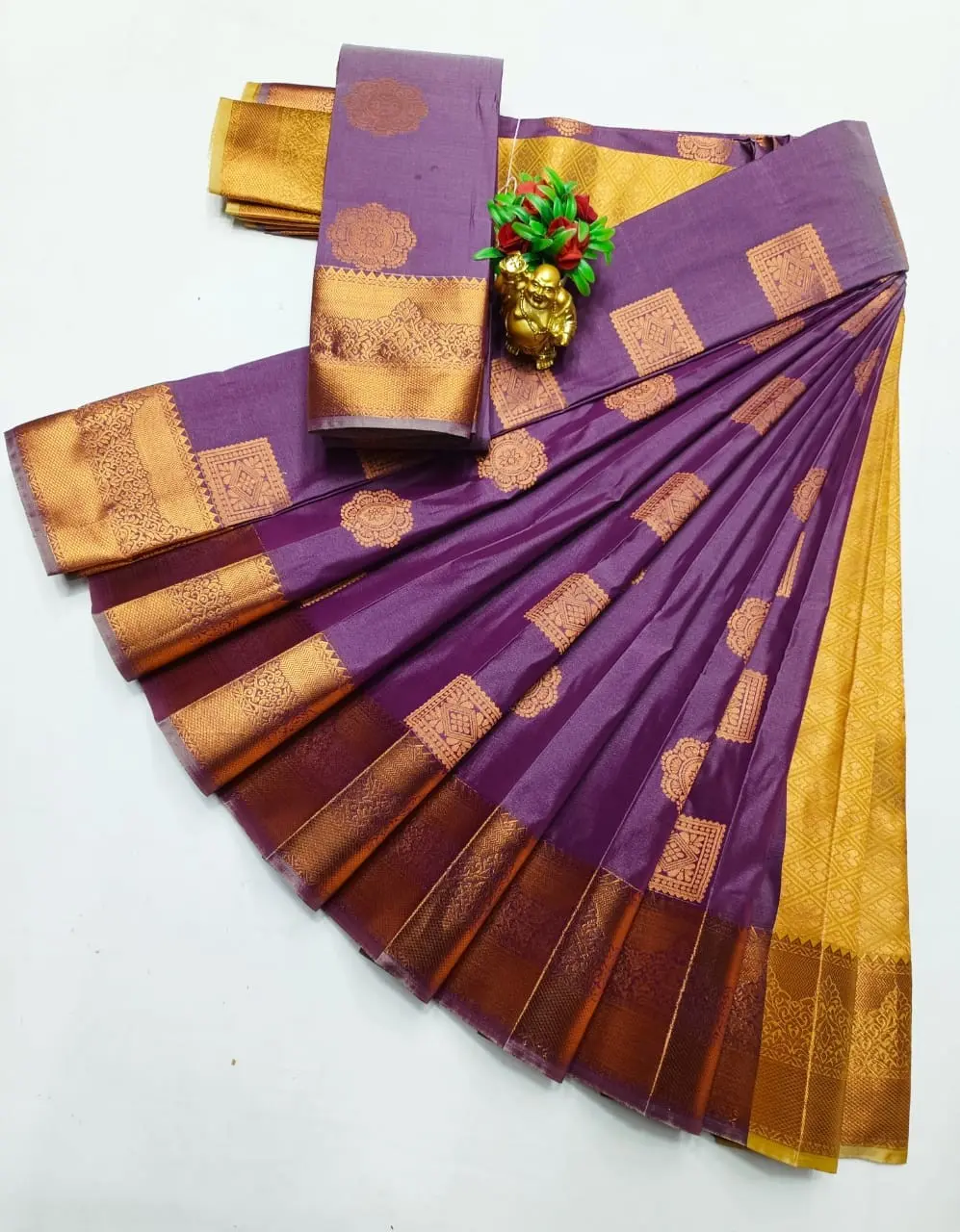 Kanchipuram semi Soft silk model sarees.