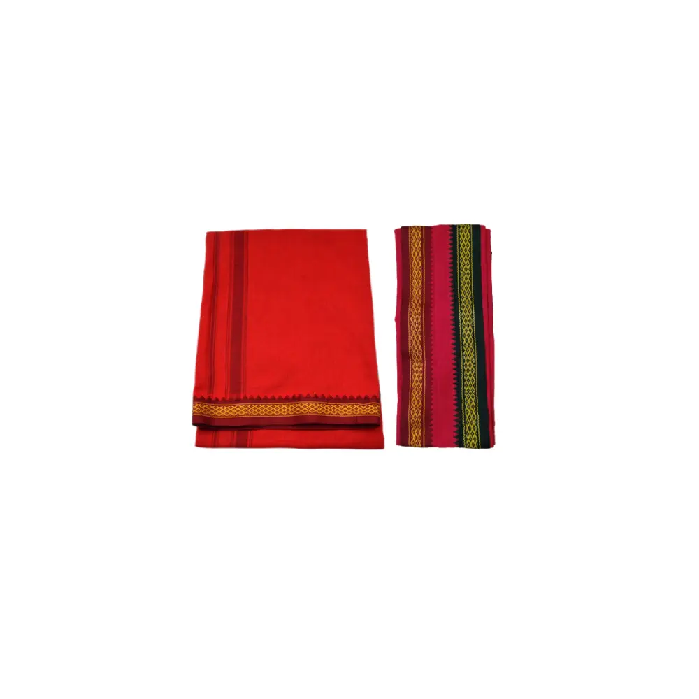 Men's Kaavi Temple Wear Dhotis Cotton/With towel/Free Size