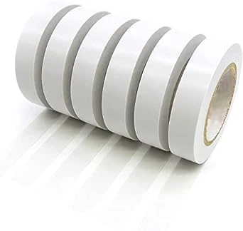 Self Adhesive PVC Electrical Insulation Tape WHITE 5 NOS (16mmx7mx0.125mm) - WHITE TAPE 5 NOS