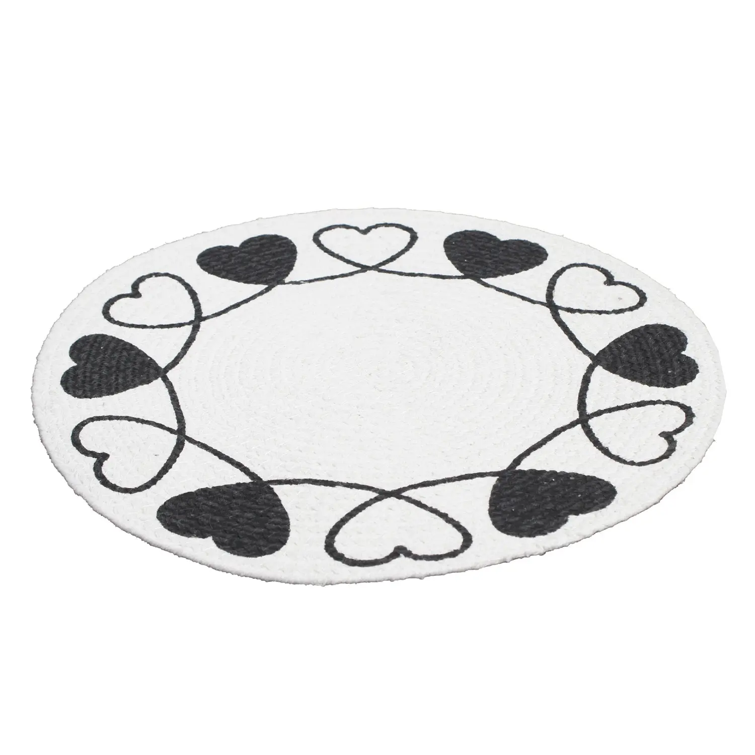 Door Mat Anti-Slip Living Room Bath Room Quick Drying Absorbent Mat for Home (38cm Diameter) | Fancy Design Round Shape