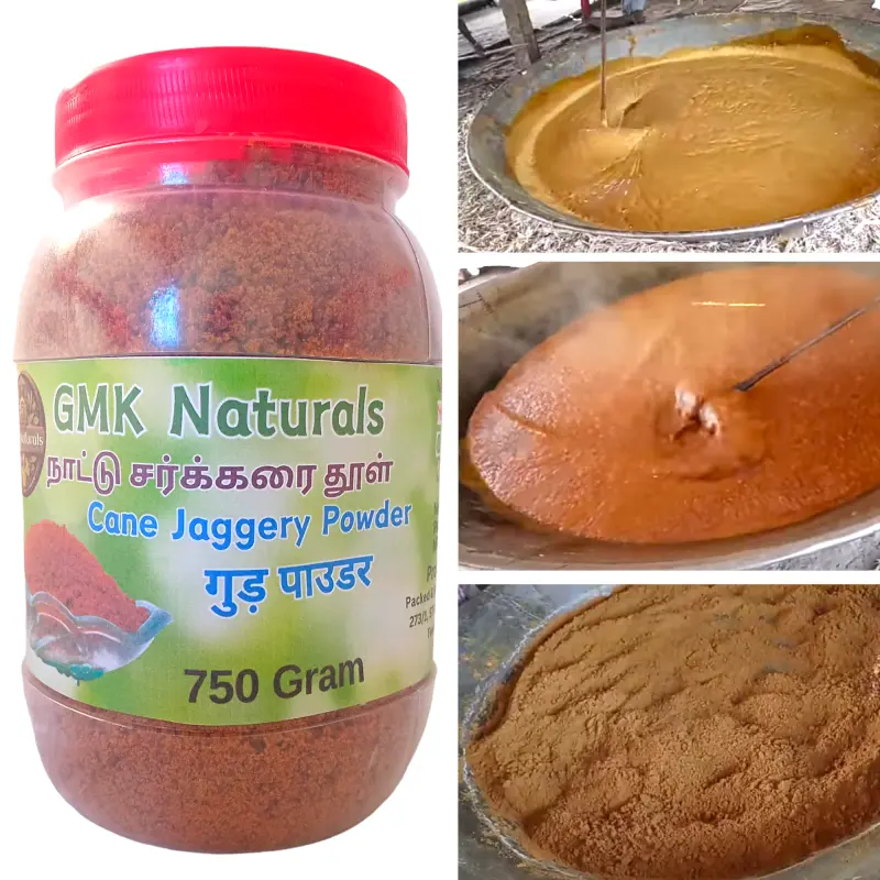 GMK Naturals Country Sugar Jaggery Powder | 750Gm | 100% Pure, No Additives, Healthy Sugar Substitute