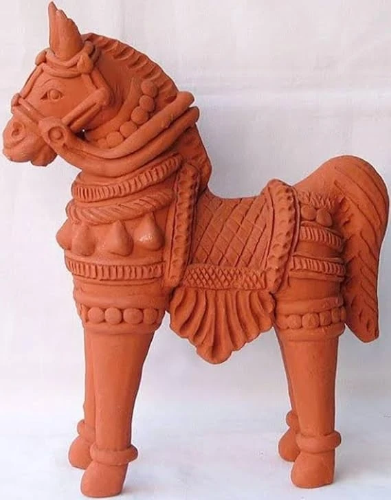 Arembi Natural Earthen Hand Made Art Craft Cay Horse Home Decor