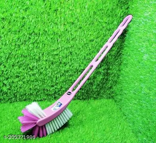 2-in-1 Double Hockey Stick Shape Toilet Brush for Deep Cleaning