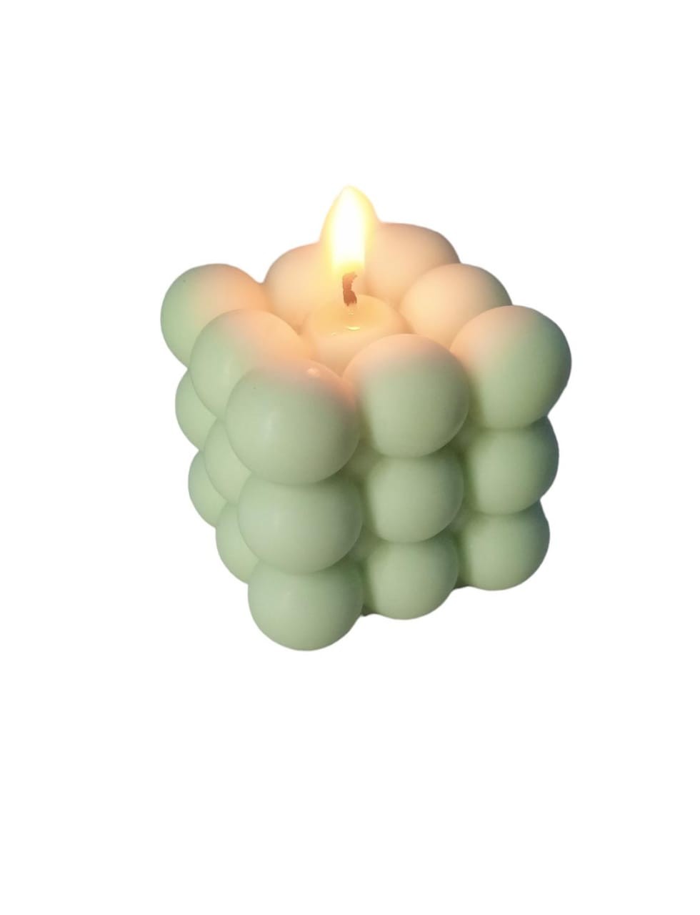 BUBBLE CANDLE | Emerald Bubble Candle - 140g Nature's Embrace | GREEN COLOUR