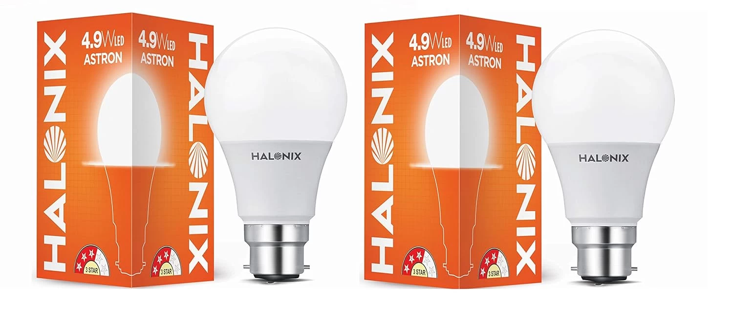 Halonix ASTRON B22 4.9-Watt LED Bulb (Cool White) - Pack of 2