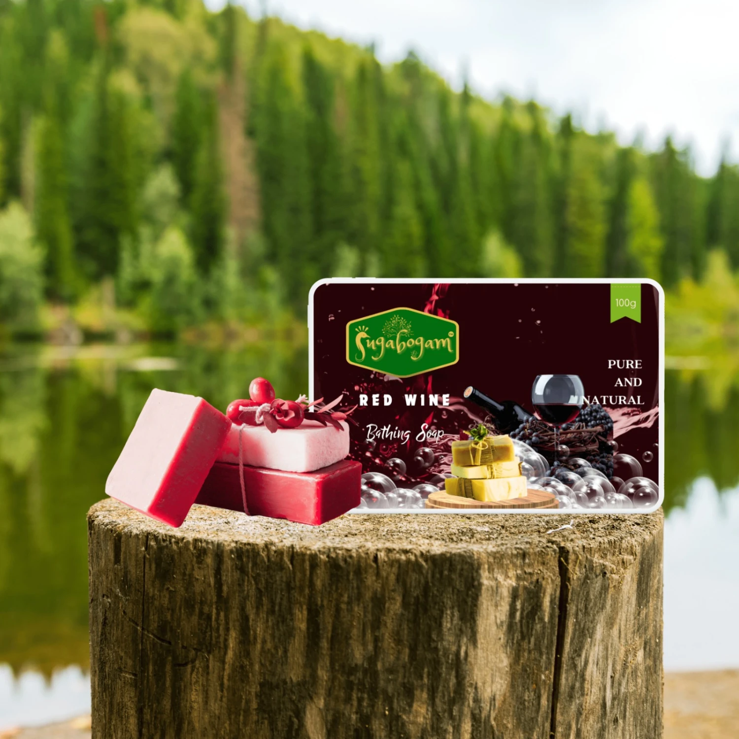 Red Wine Soap - 100g - Pack of 4