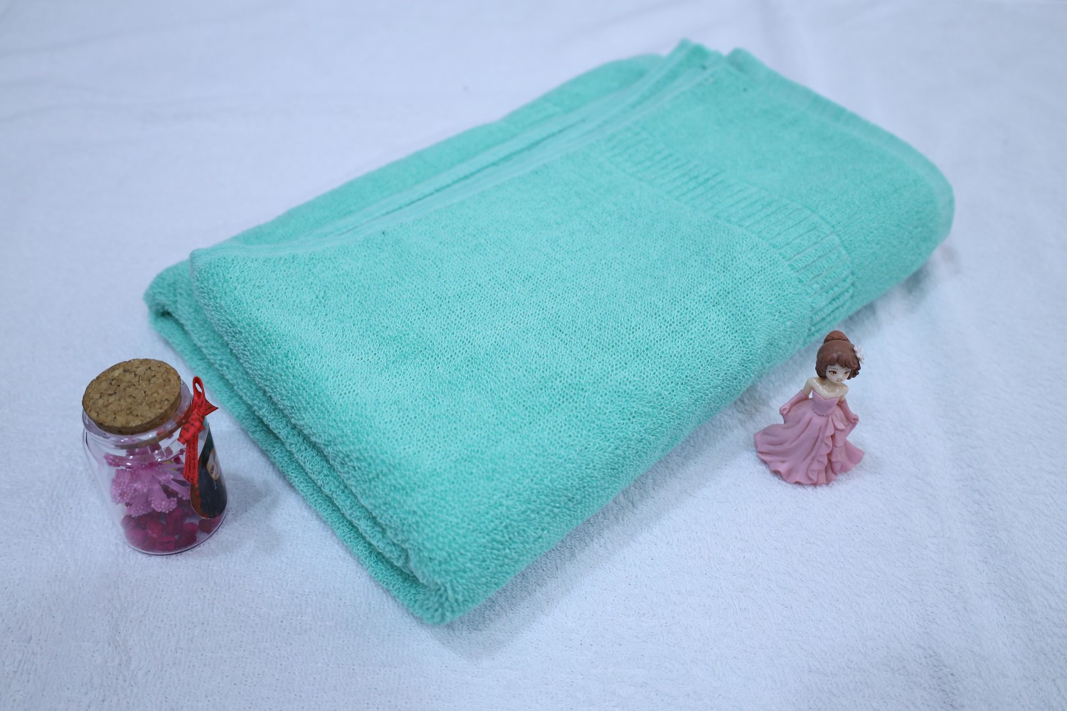 Taurusent Super Soft 100% Cotton High Absorbing Turkey Bath Towel, Size: 30x60 inches (450 GSM) - Pack of 1(Aqua)