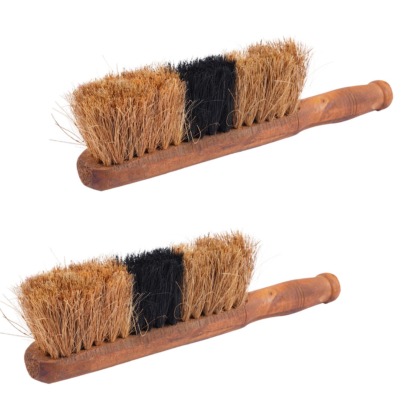 Coir Banister Dust Remover Brush - Natural and Eco-Friendly Cleaning for Your Home – 15 inch Brown (pack of 2)