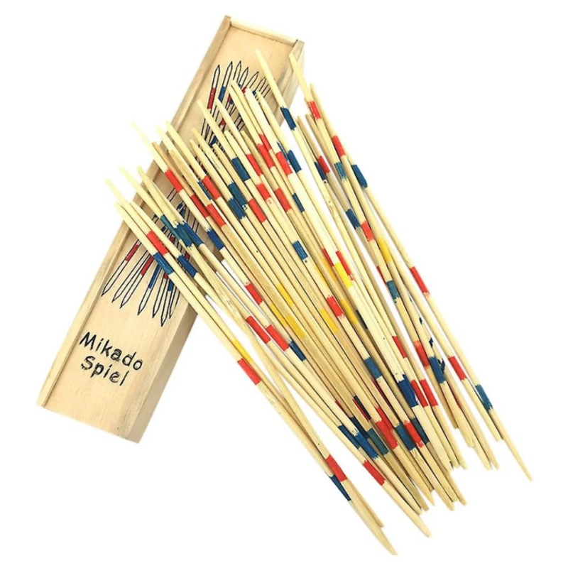 Wooden Mikado Spiel - The Timeless Pick-Up Sticks Game for Kids and Adults best Return Gift