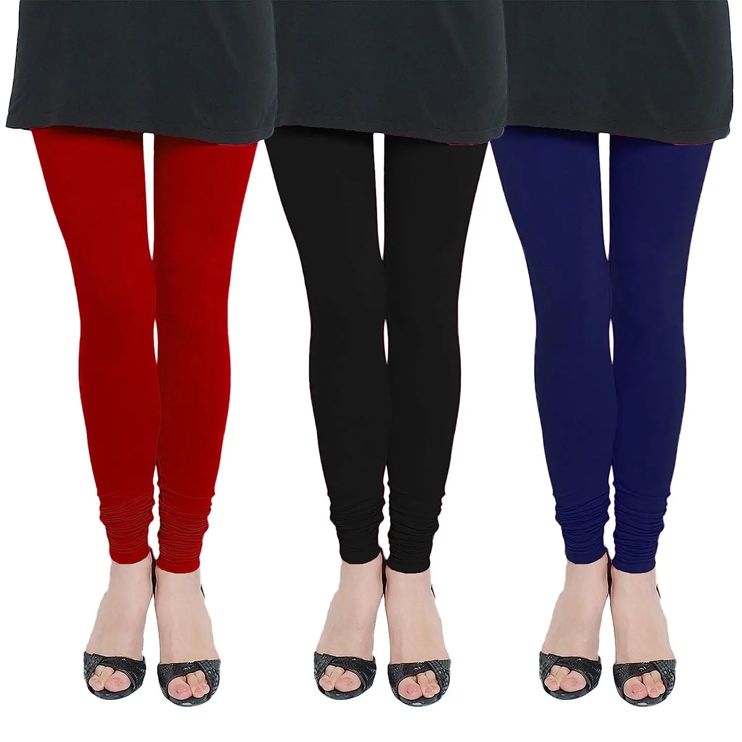 Women Leggings Multi Color Combo Pack 3 | REGULAR Cotton Leggings